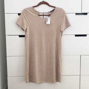 Faux Suede Mini Dress